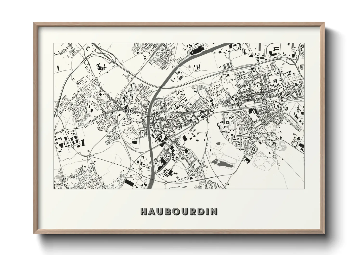Une affiche de carte sur Haubourdin