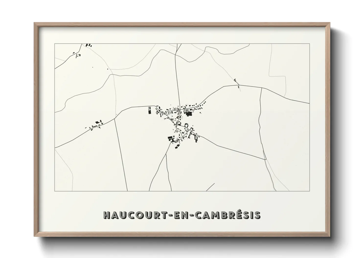 Une affiche de carte sur Haucourt-en-Cambrésis