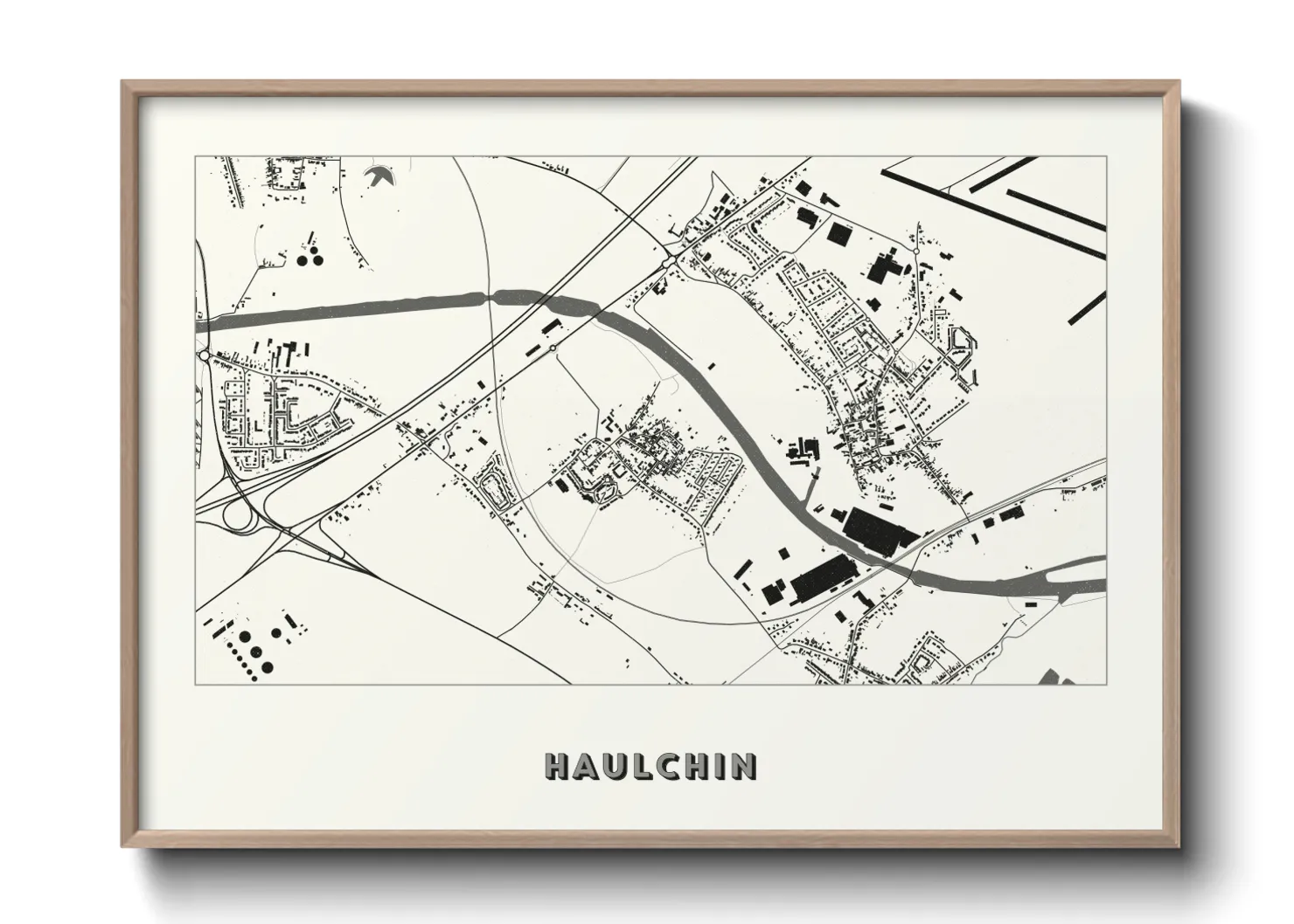 Une affiche de carte sur Haulchin