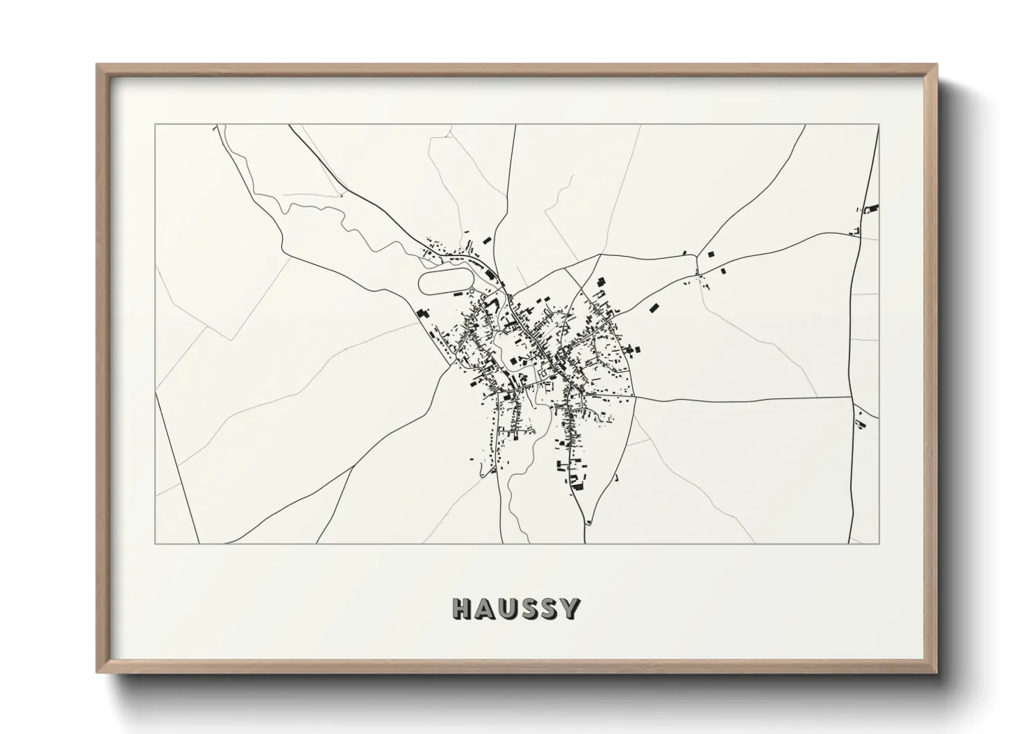 Une affiche de carte sur Haussy