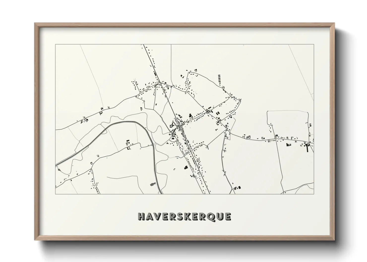 Une affiche de carte sur Haverskerque