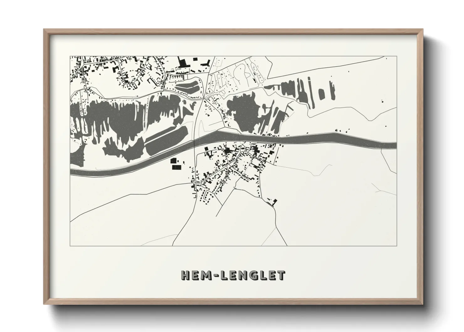 Une affiche de carte sur Hem-Lenglet