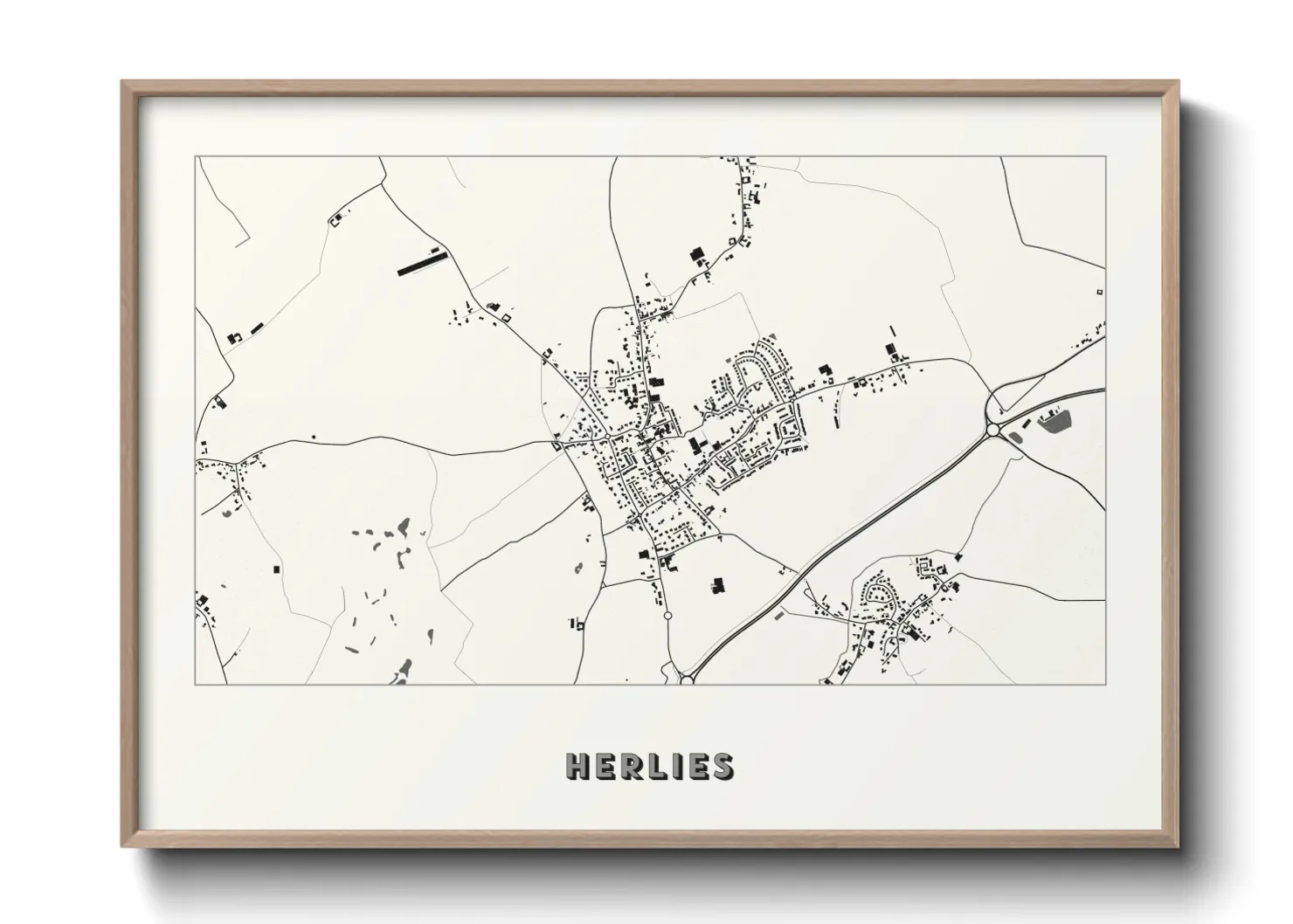 Une affiche de carte sur Herlies