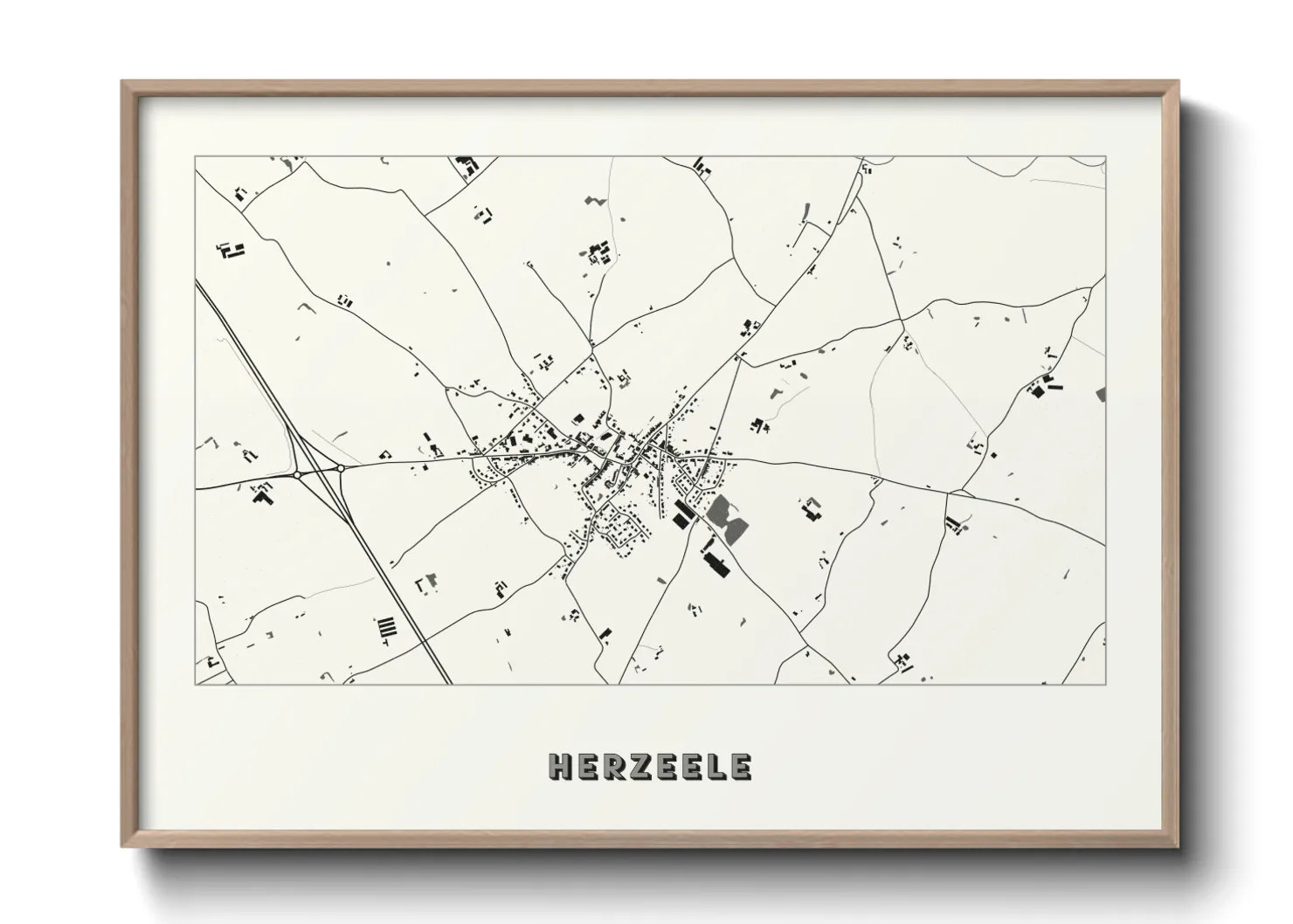 Une affiche de carte sur Herzeele