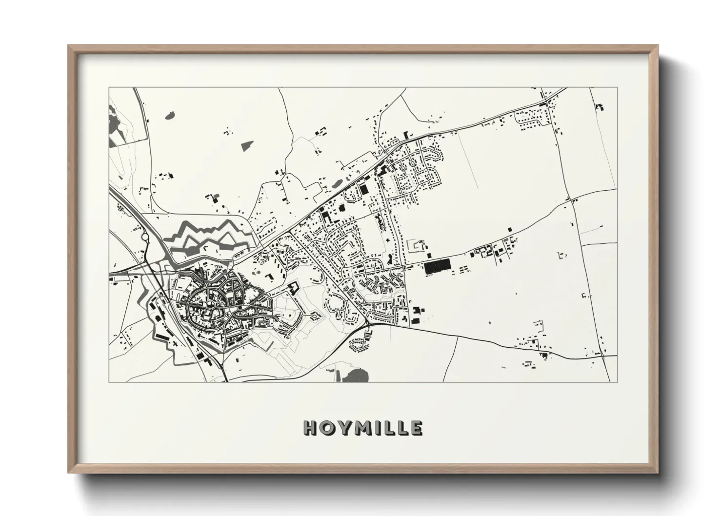 Une affiche de carte sur Hoymille