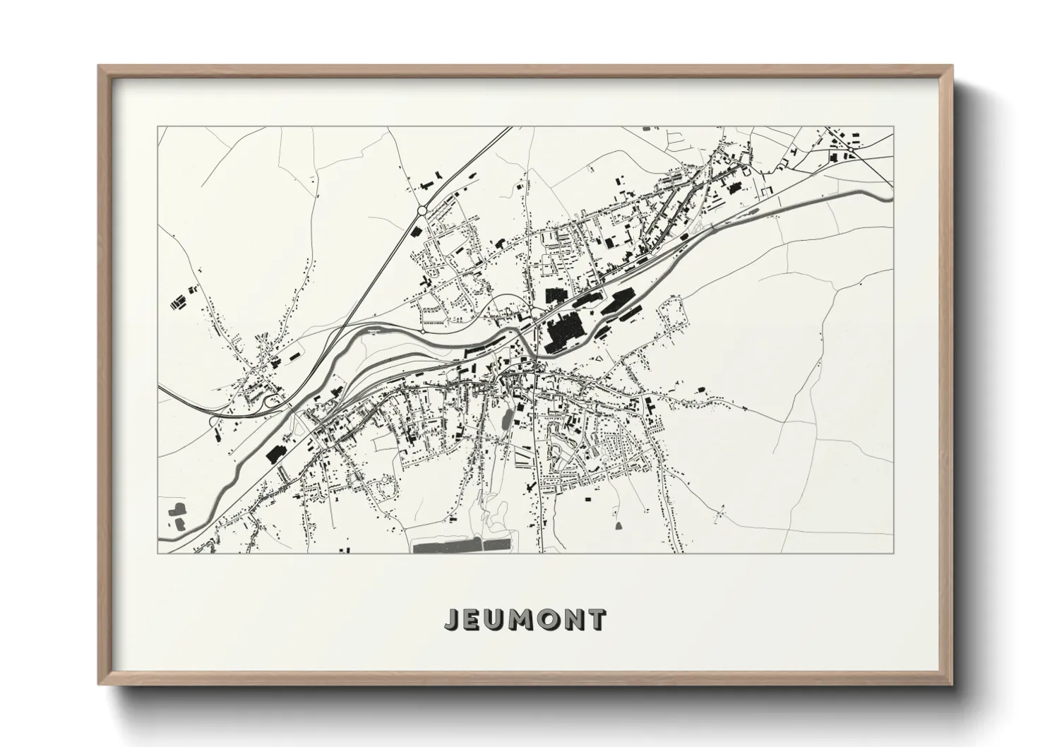 Une affiche de carte sur Jeumont