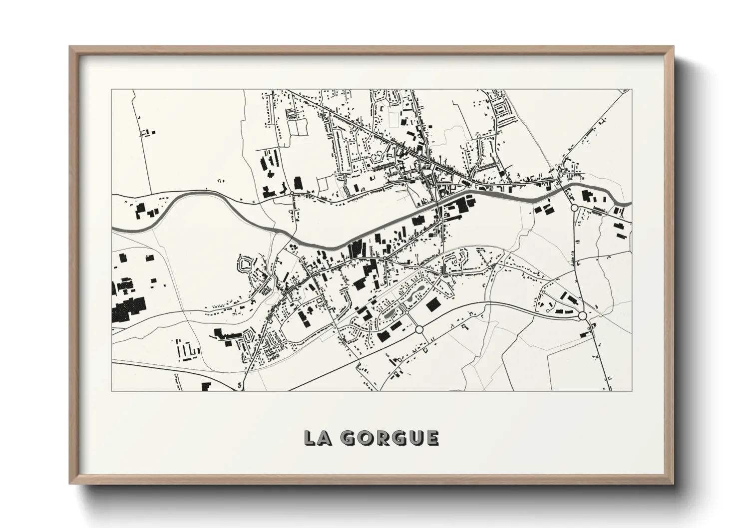 Une affiche de carte sur La Gorgue