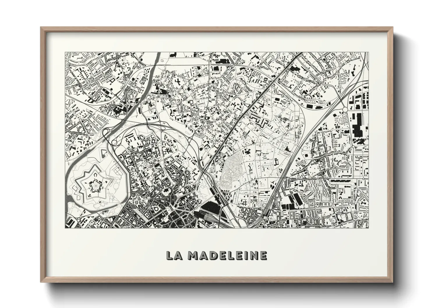 Une affiche de carte sur La Madeleine