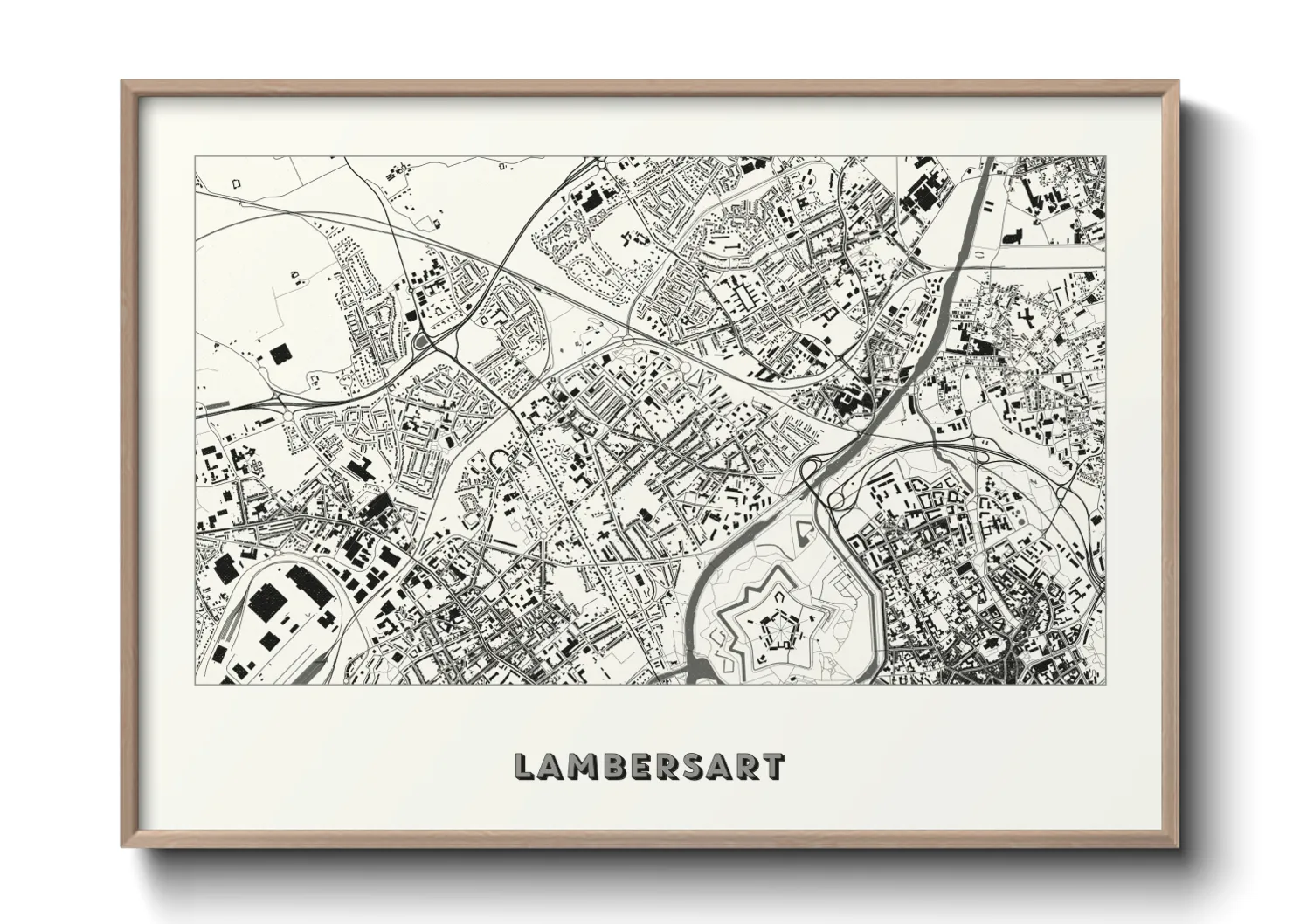 Une affiche de carte sur Lambersart