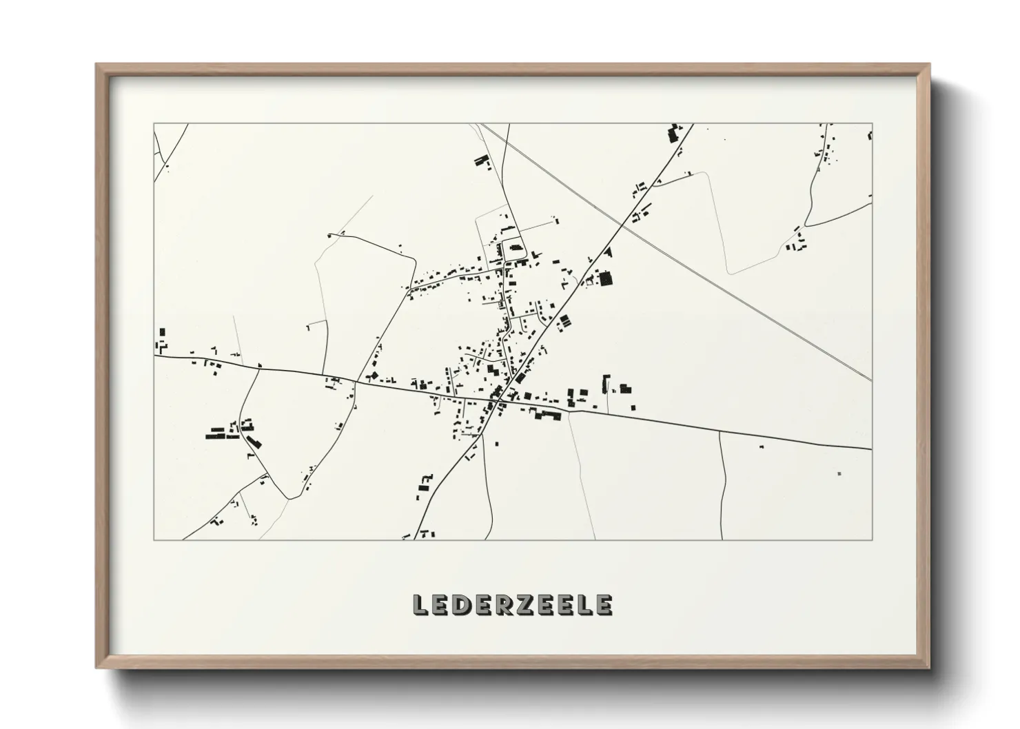 Une affiche de carte sur Lederzeele