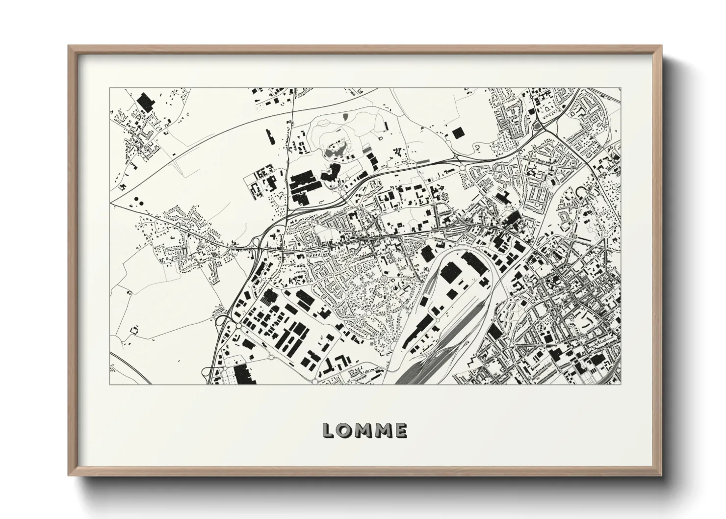 Une affiche de carte sur Lomme