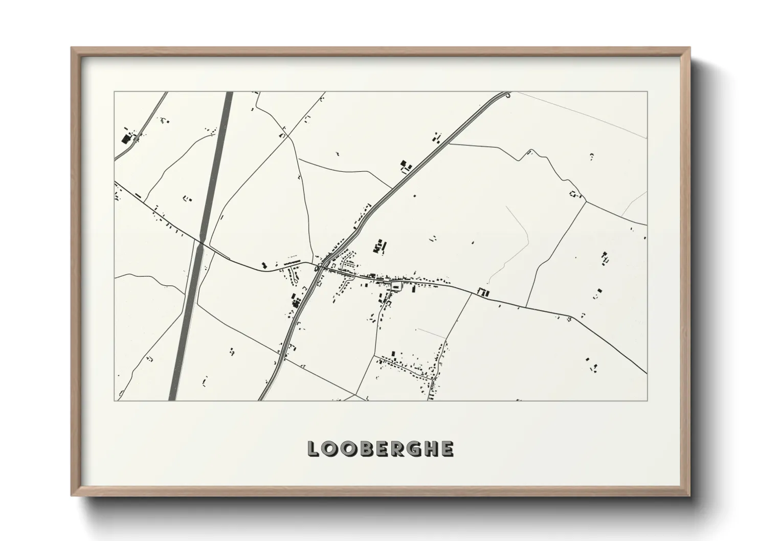 Une affiche de carte sur Looberghe
