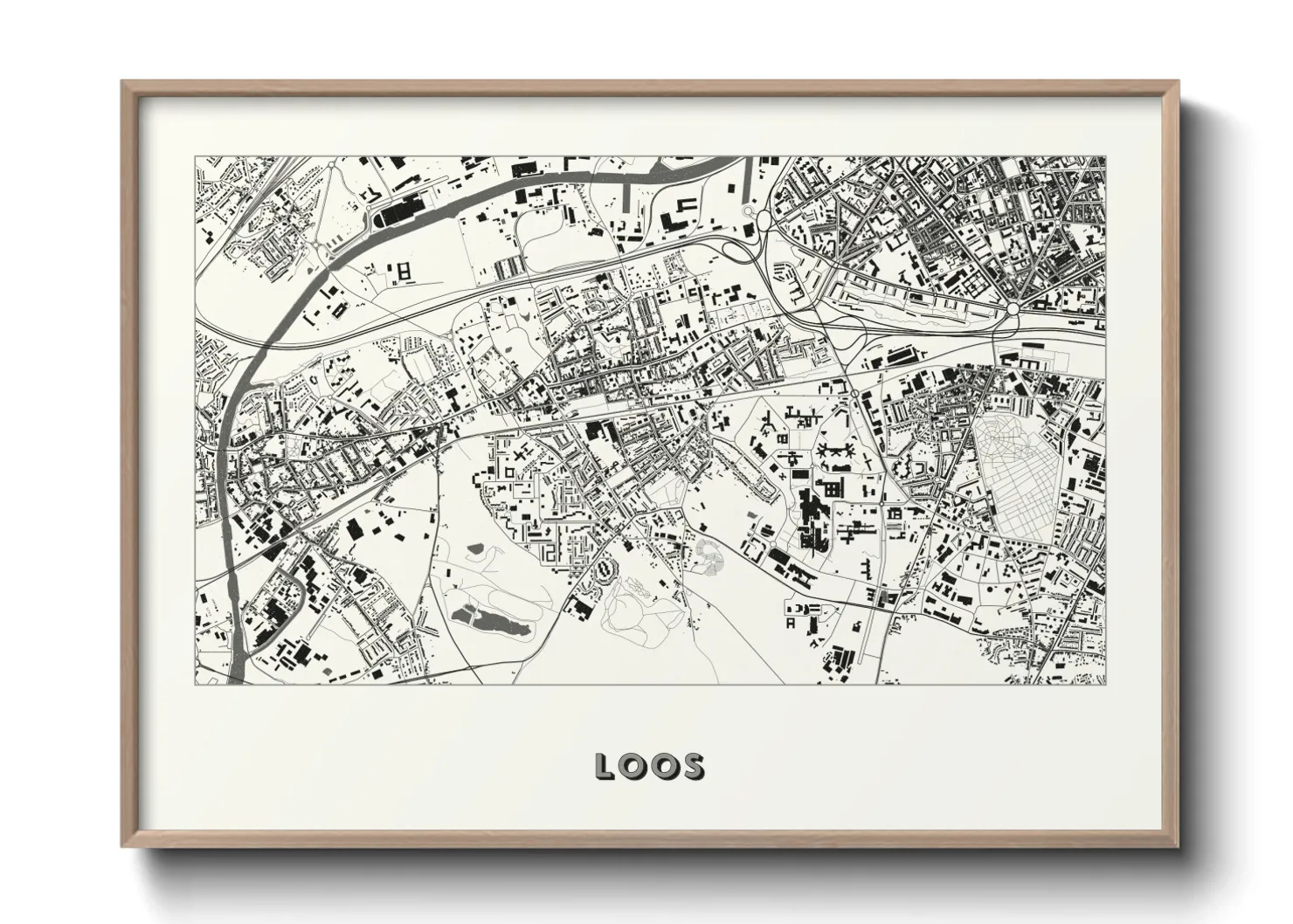 Une affiche de carte sur Loos