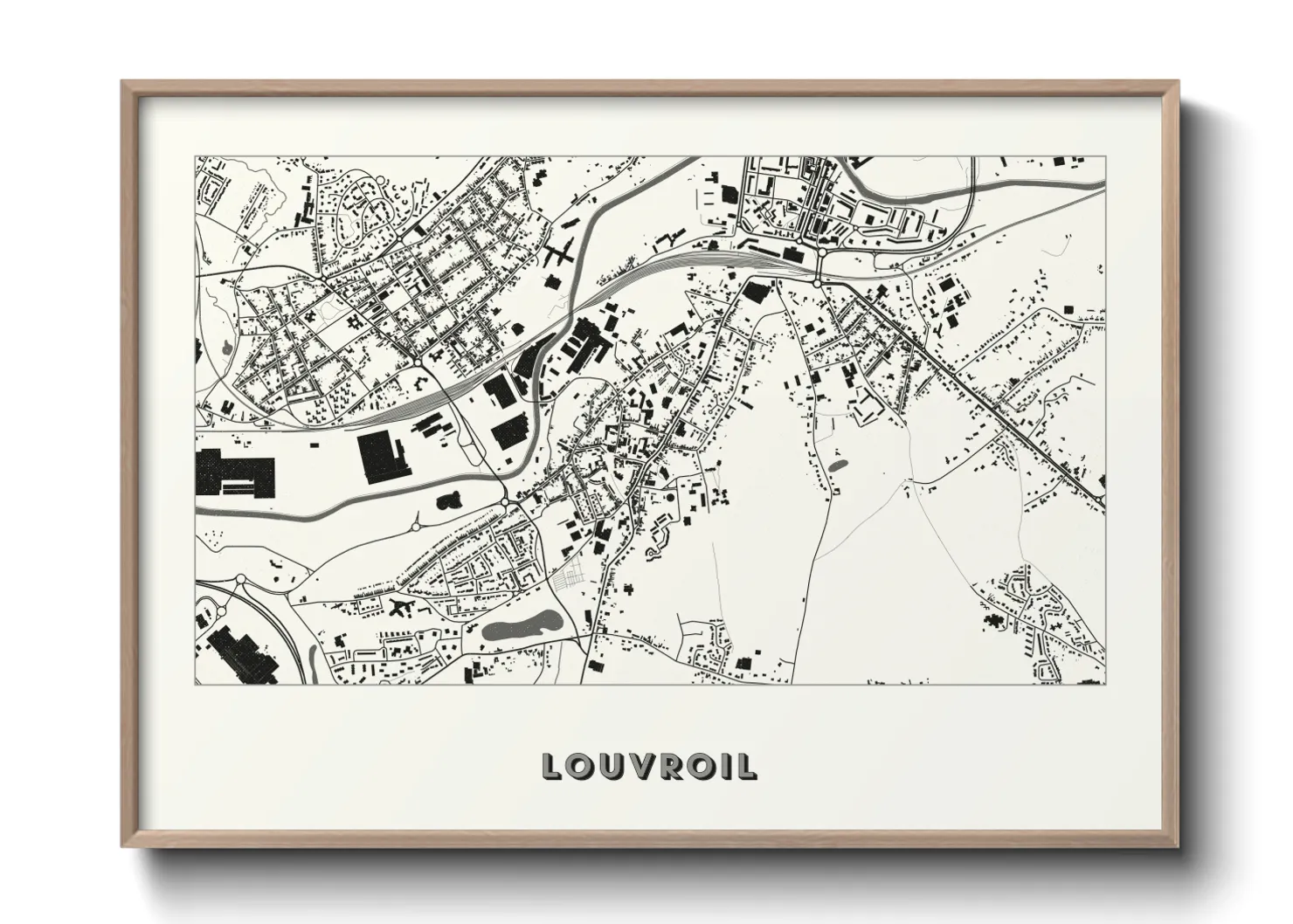 Une affiche de carte sur Louvroil