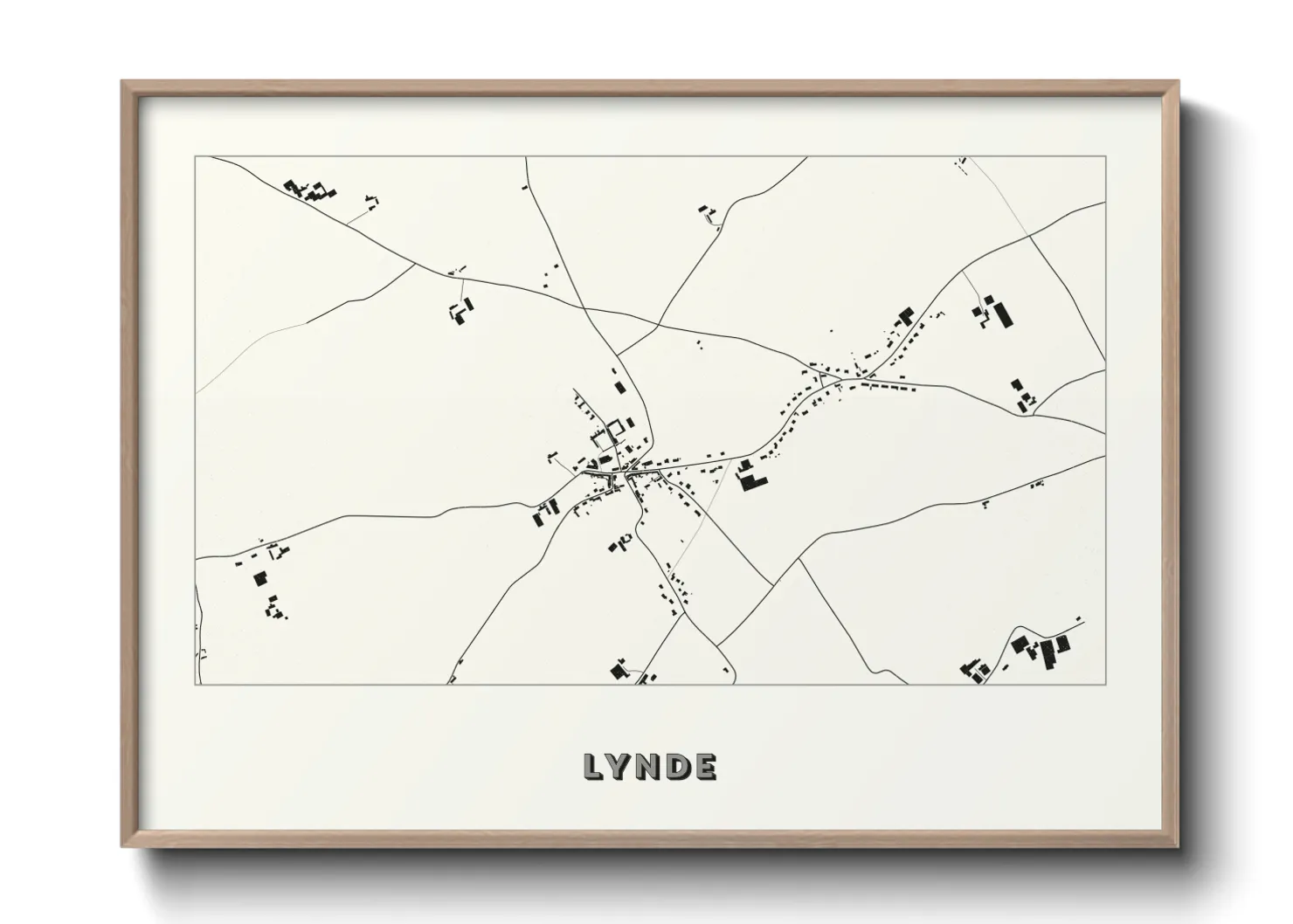 Une affiche de carte sur Lynde