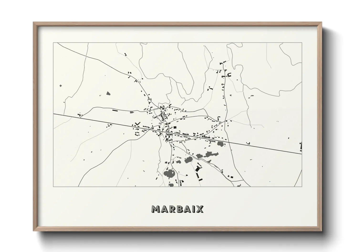 Une affiche de carte sur Marbaix