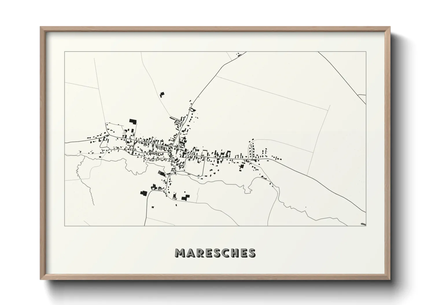 Une affiche de carte sur Maresches