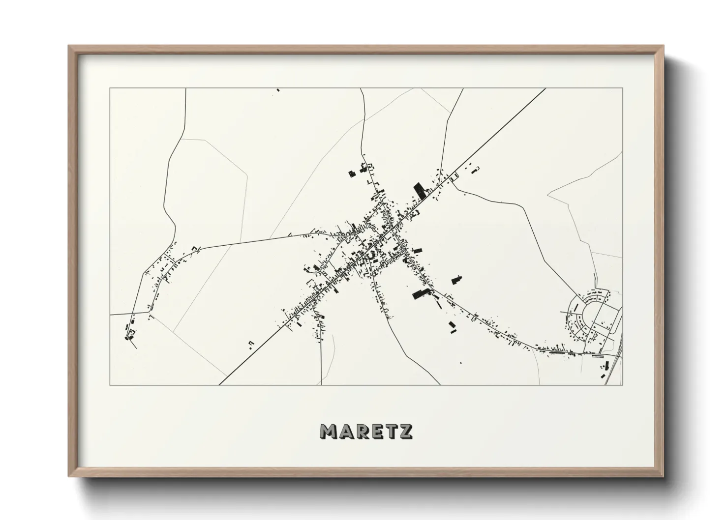 Une affiche de carte sur Maretz