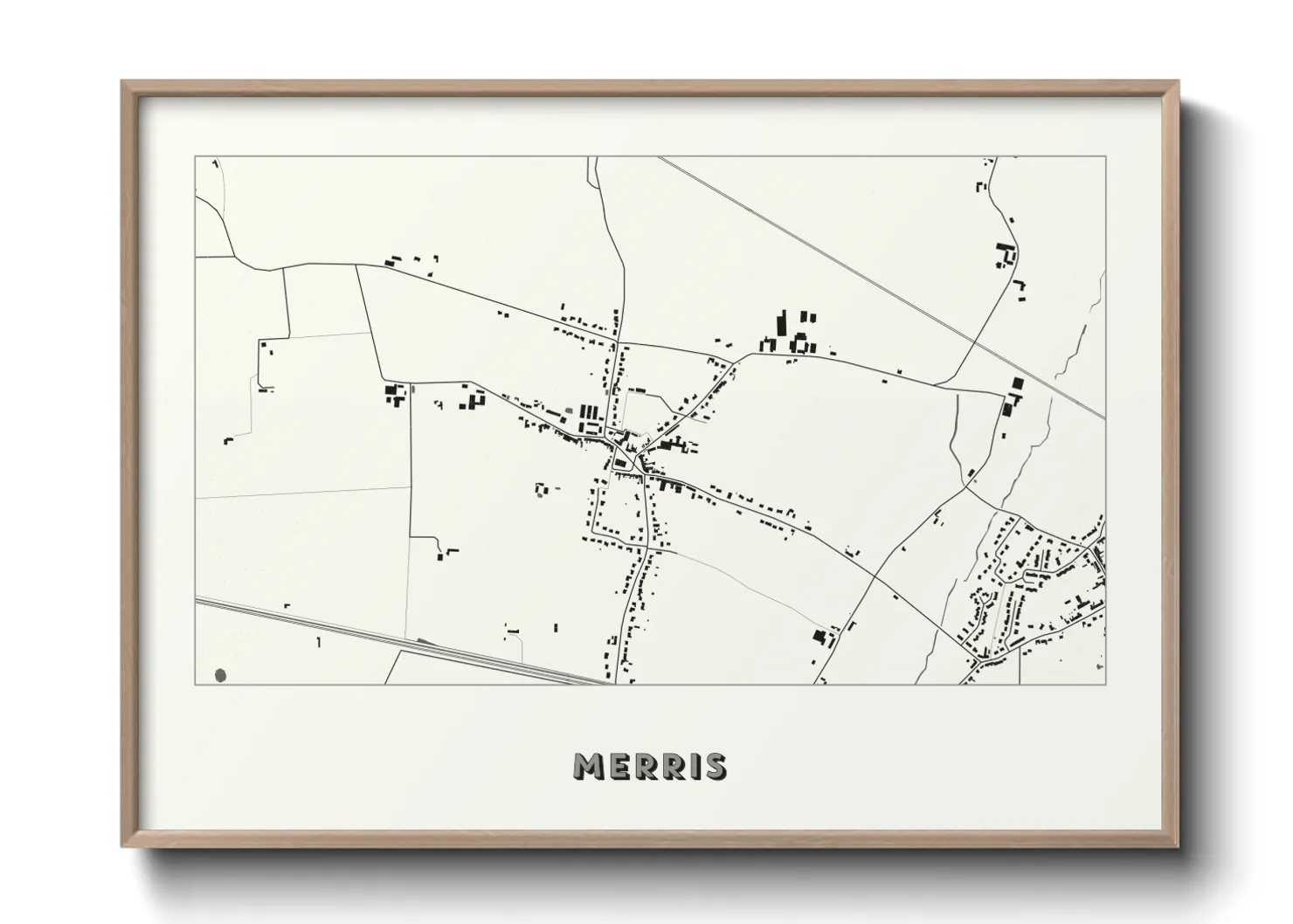 Une affiche de carte sur Merris