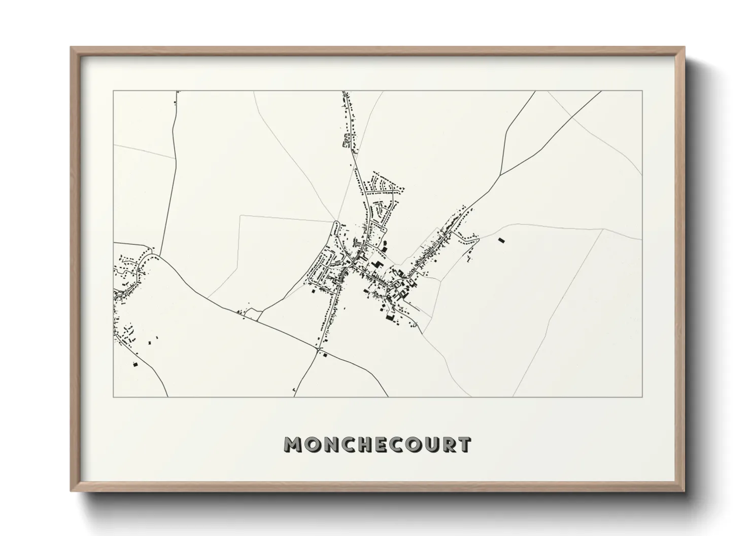 Une affiche de carte sur Monchecourt