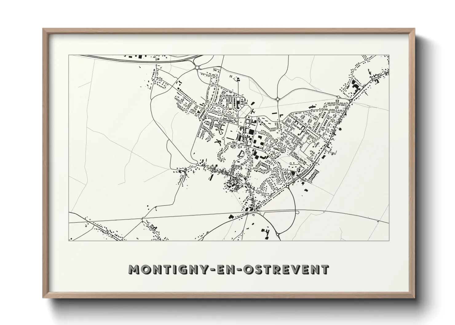 Une affiche de carte sur Montigny-en-Ostrevent
