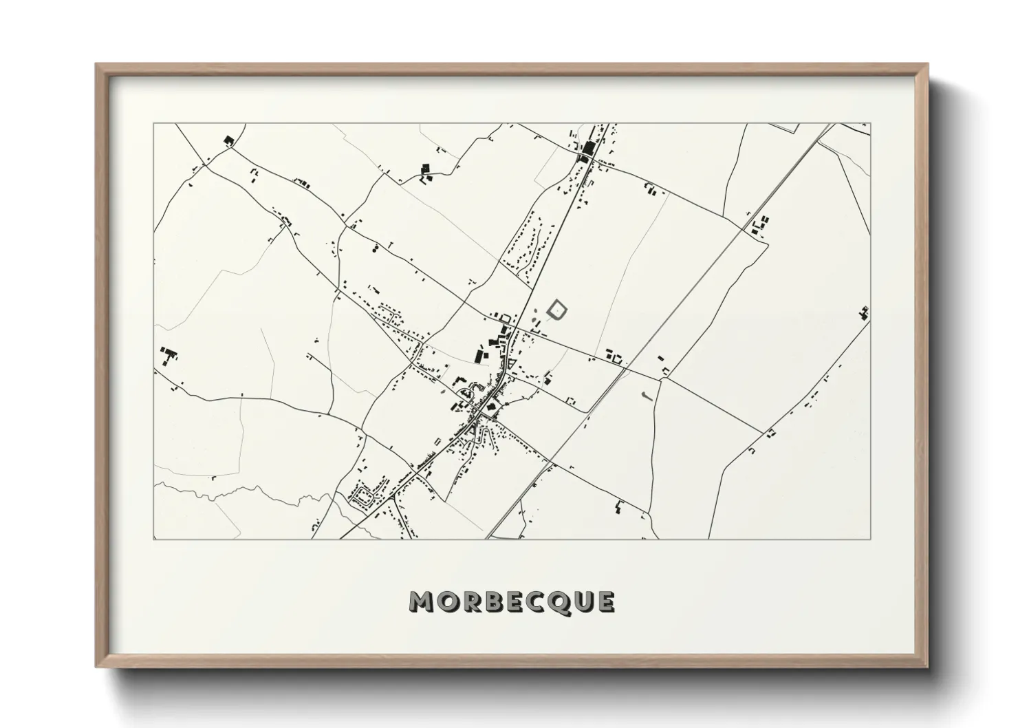Une affiche de carte sur Morbecque