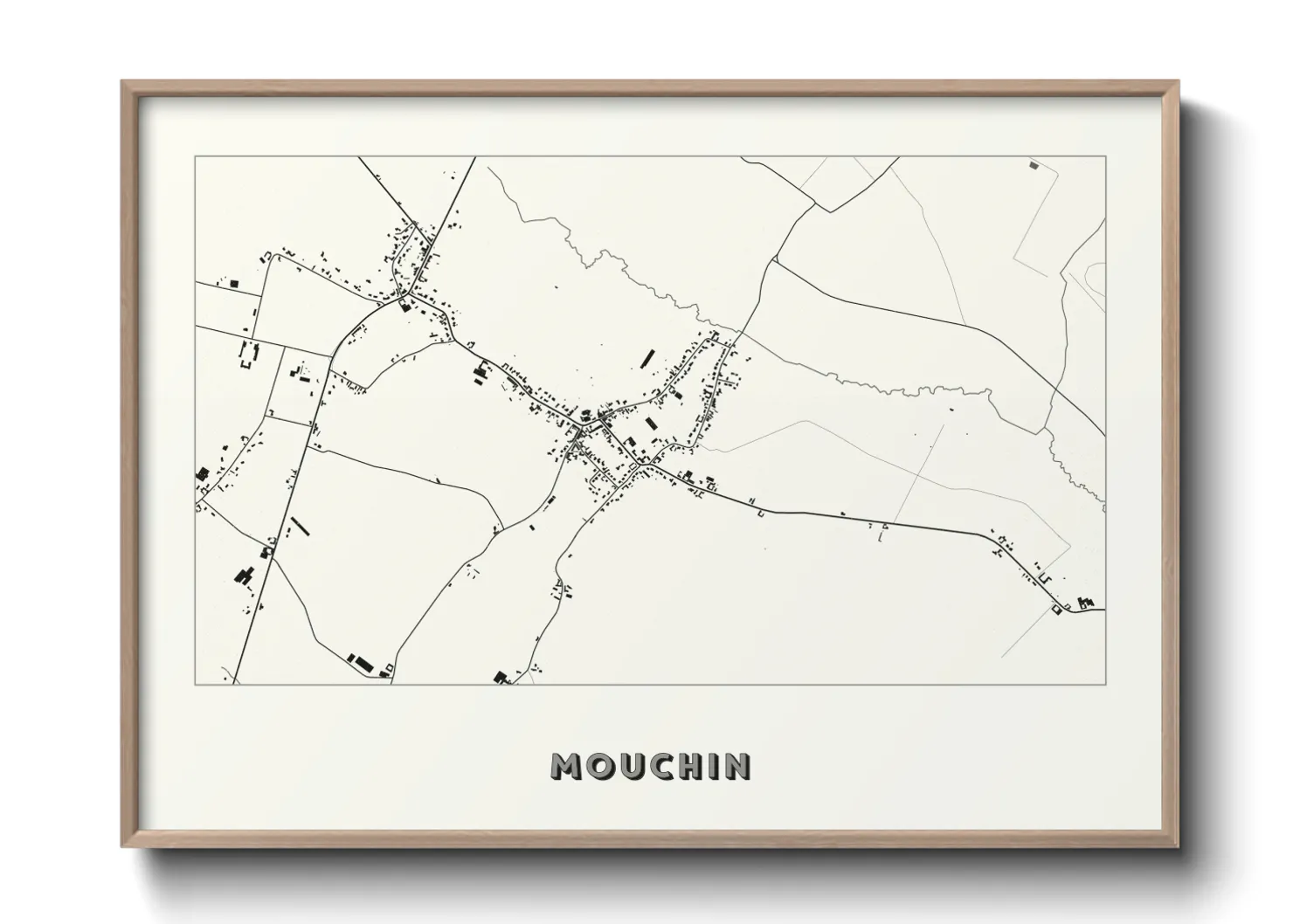 Une affiche de carte sur Mouchin