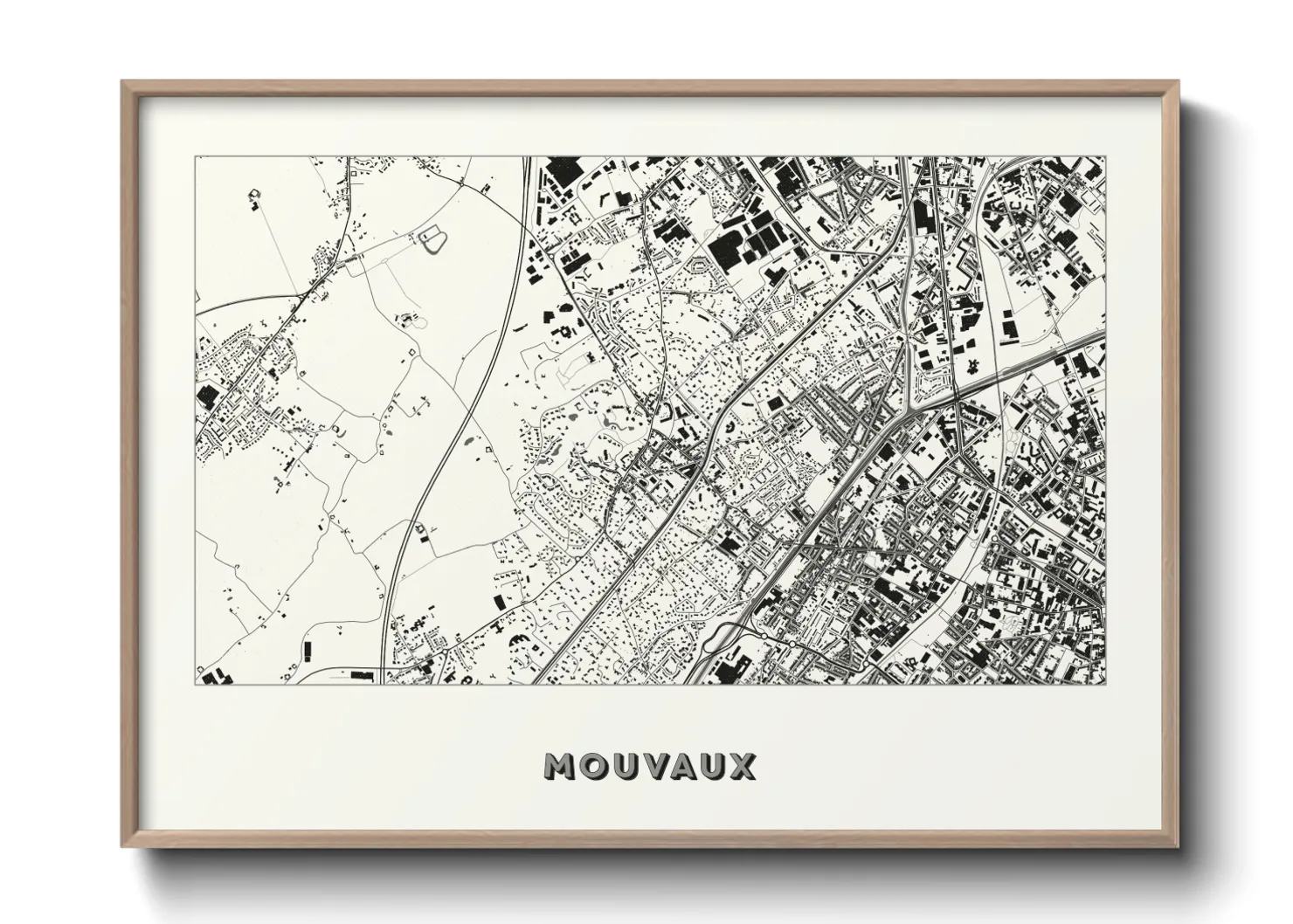 Une affiche de carte sur Mouvaux