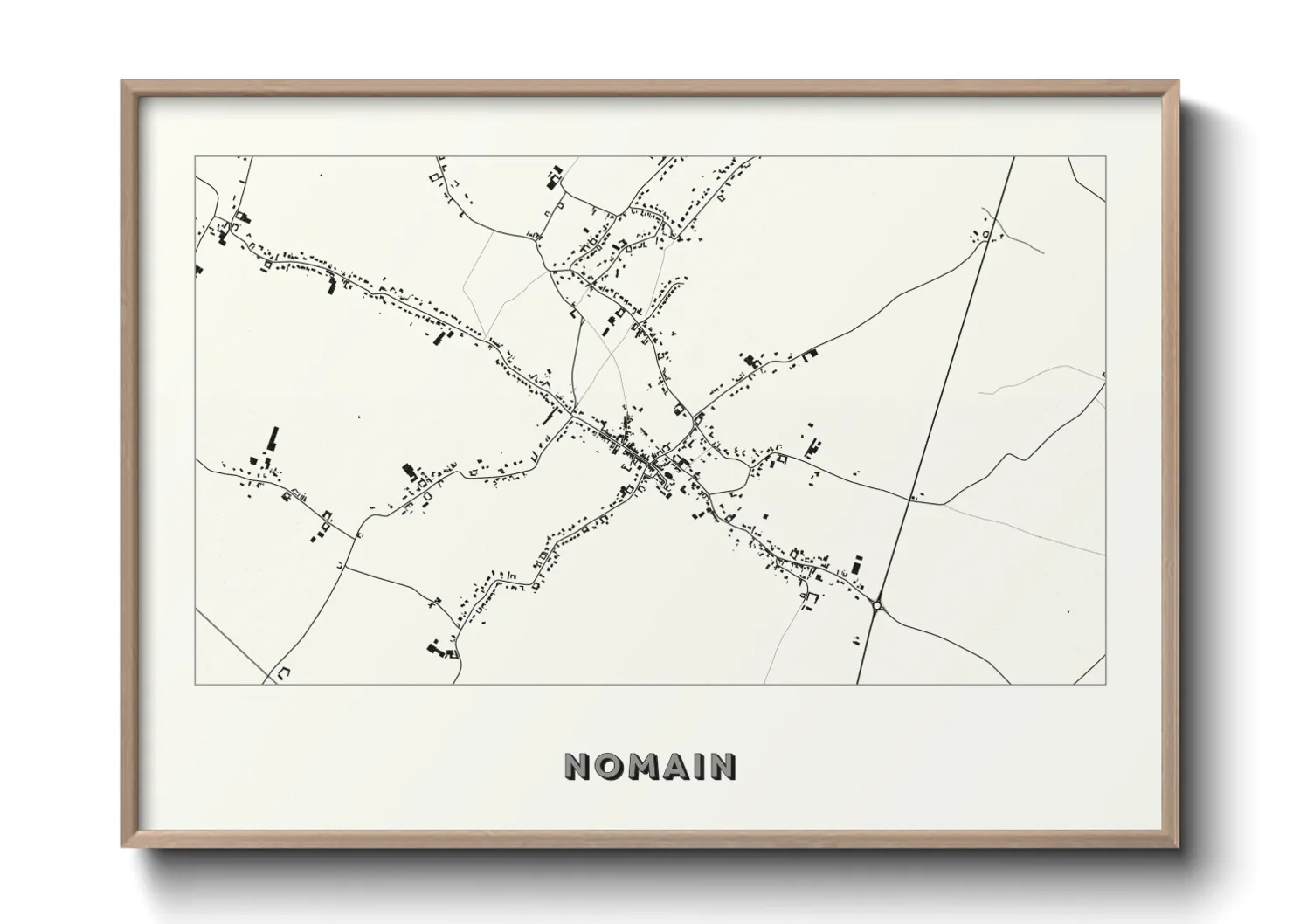 Une affiche de carte sur Nomain
