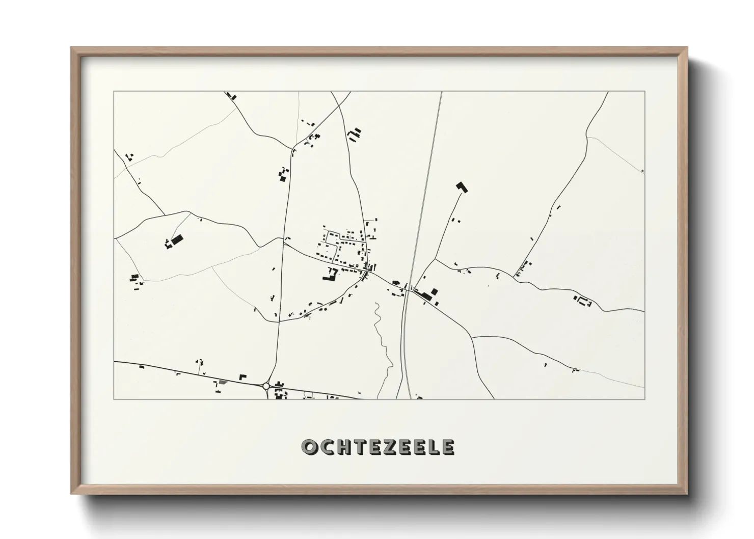 Une affiche de carte sur Ochtezeele