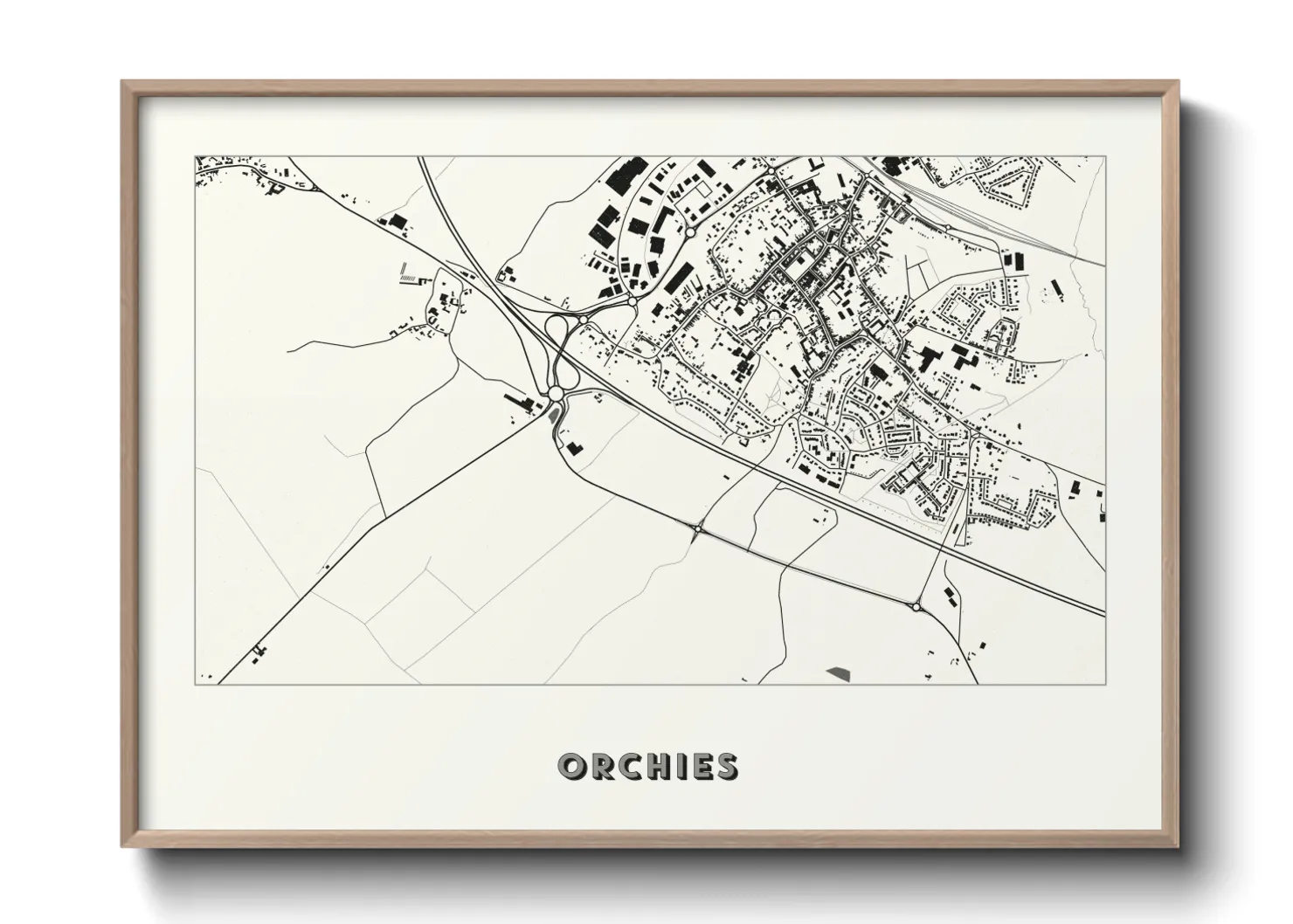 Une affiche de carte sur Orchies