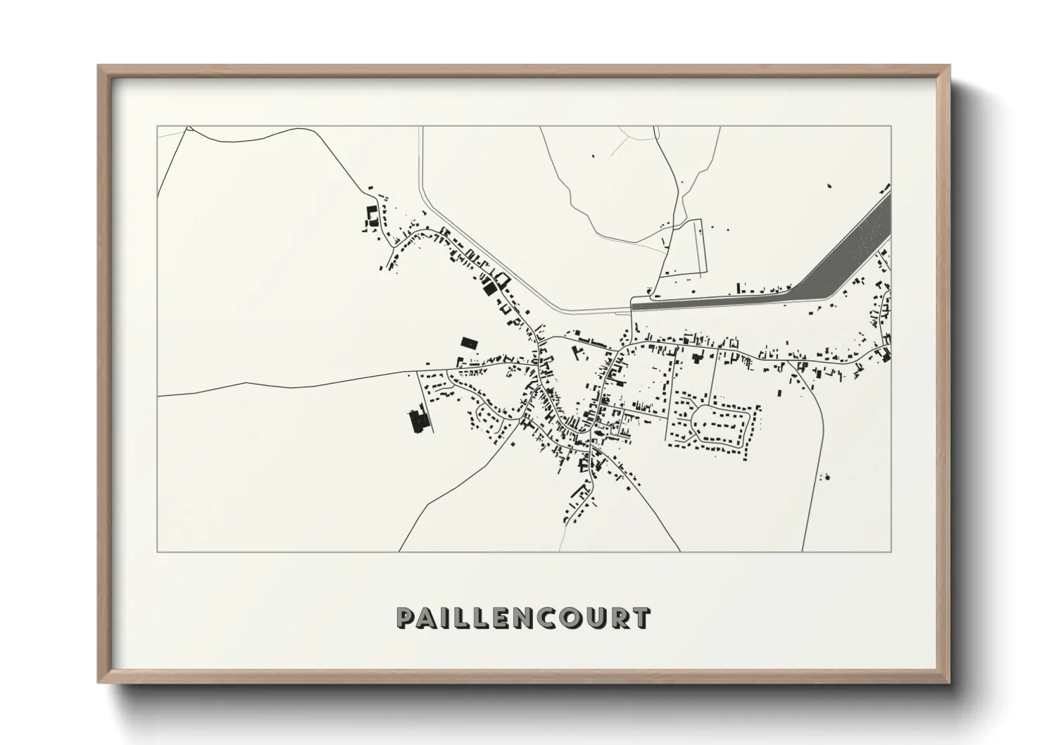 Une affiche de carte sur Paillencourt