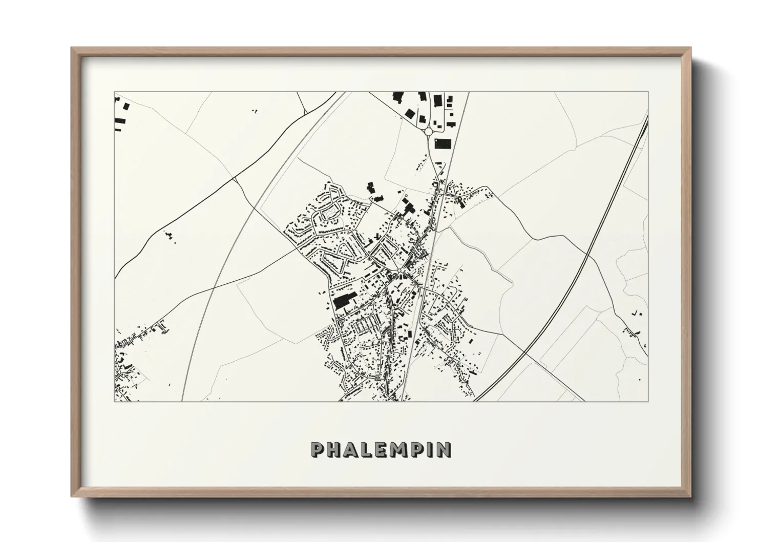 Une affiche de carte sur Phalempin