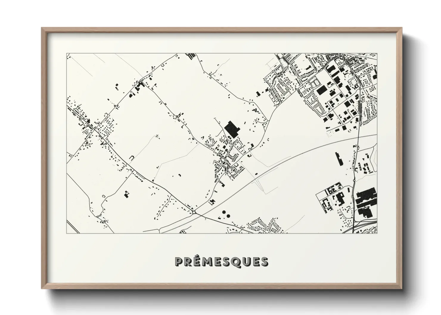 Une affiche de carte sur Prémesques