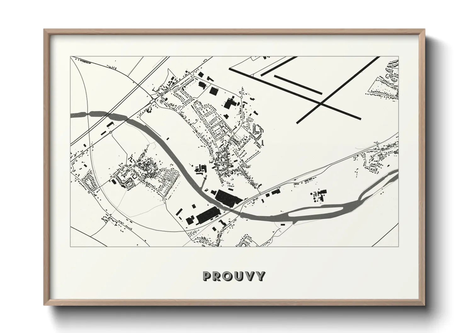 Une affiche de carte sur Prouvy