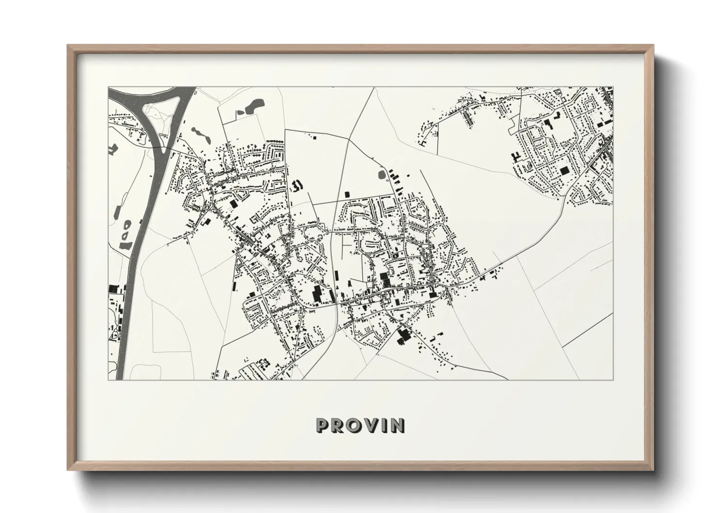 Une affiche de carte sur Provin