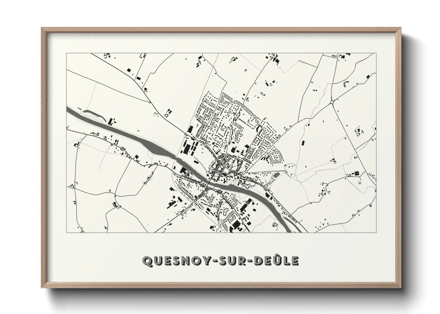 Une affiche de carte sur Quesnoy-sur-Deûle
