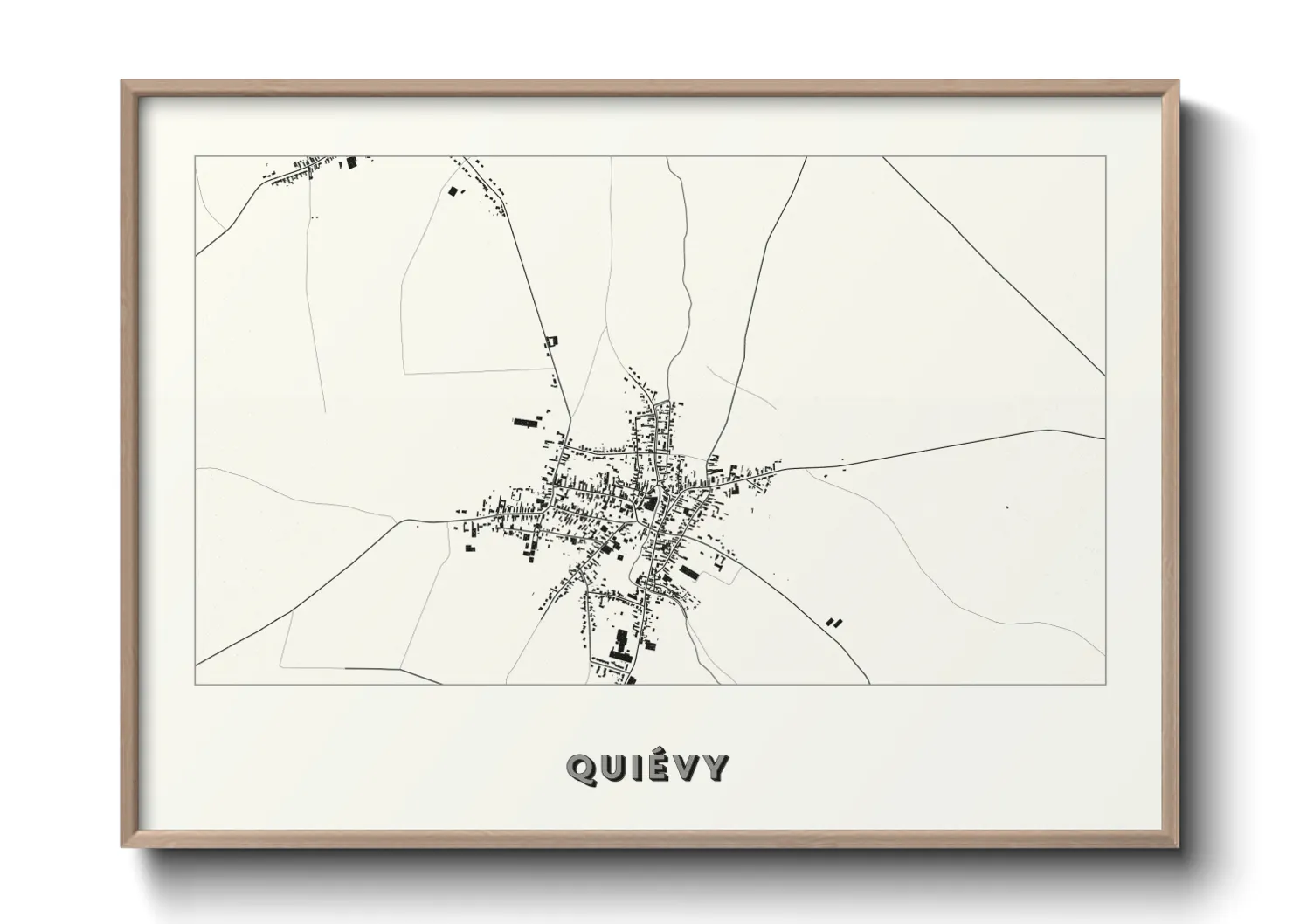 Une affiche de carte sur Quiévy