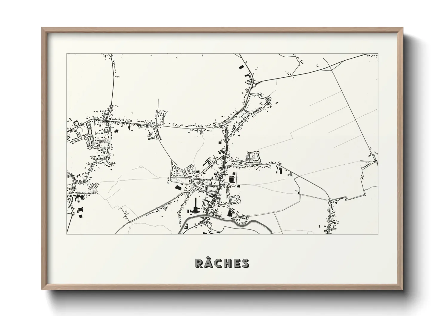 Une affiche de carte sur Râches