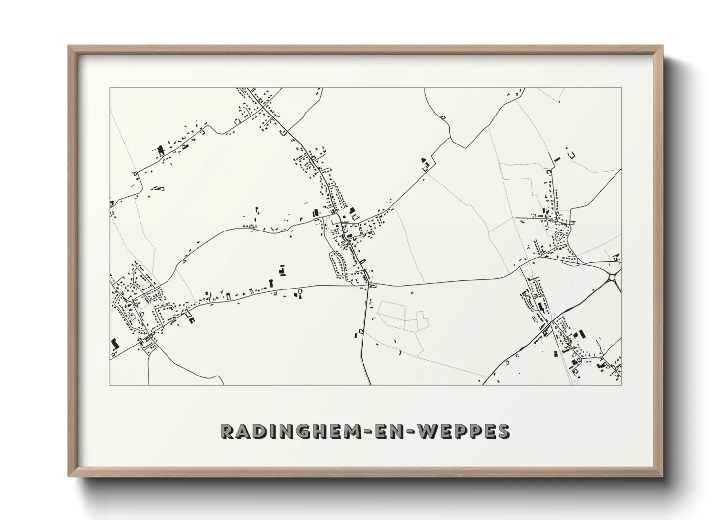 Une affiche de carte sur Radinghem-en-Weppes