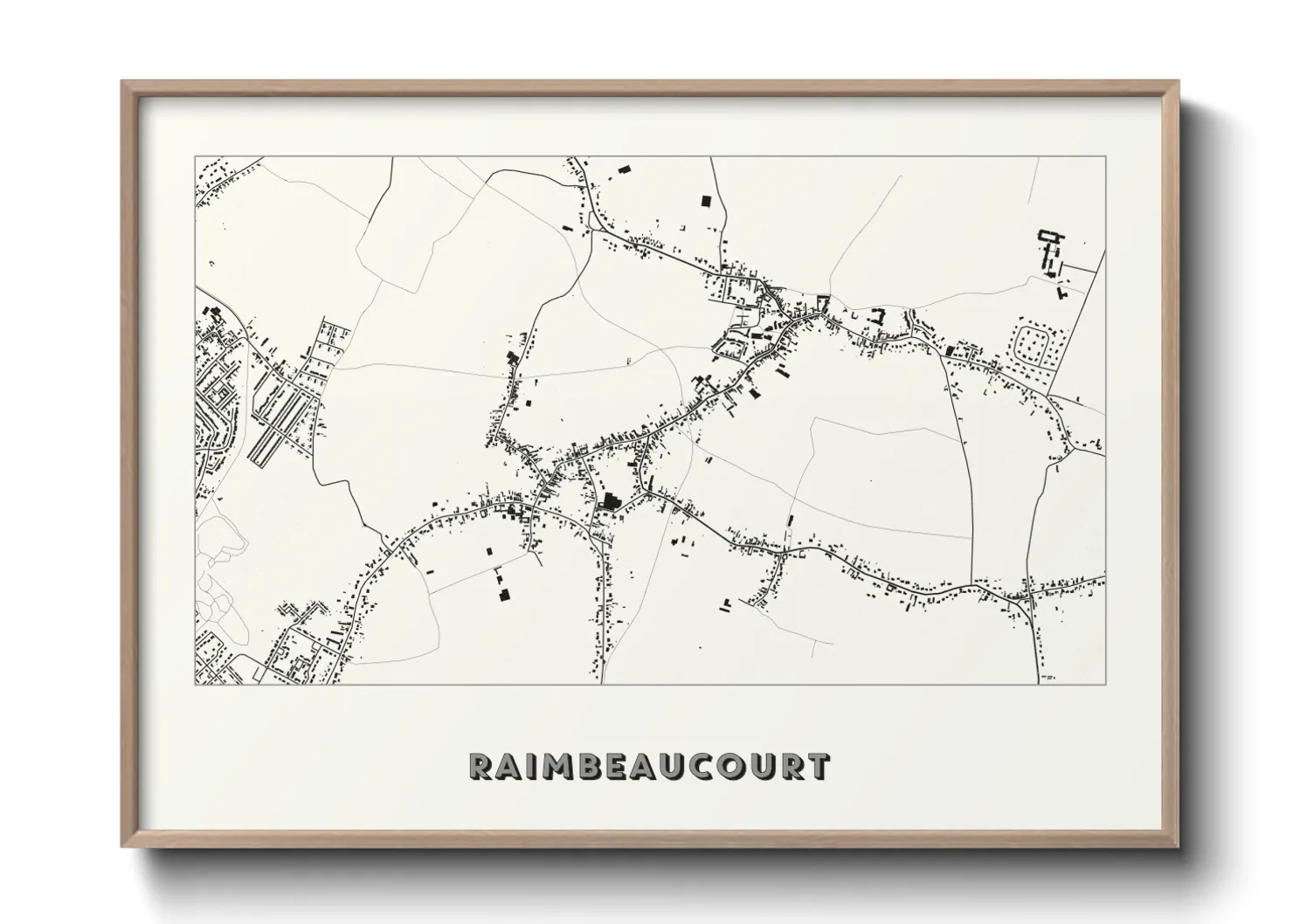 Une affiche de carte sur Raimbeaucourt