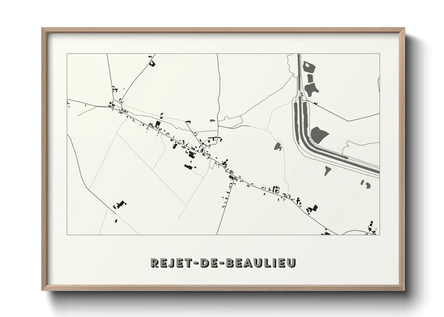 Une affiche de carte sur Rejet-de-Beaulieu