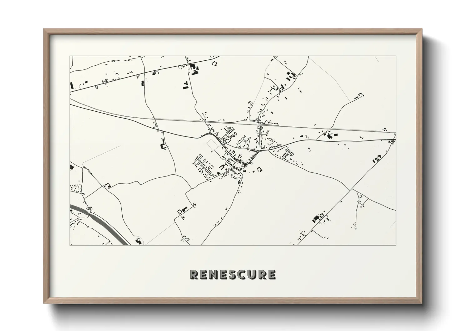 Une affiche de carte sur Renescure
