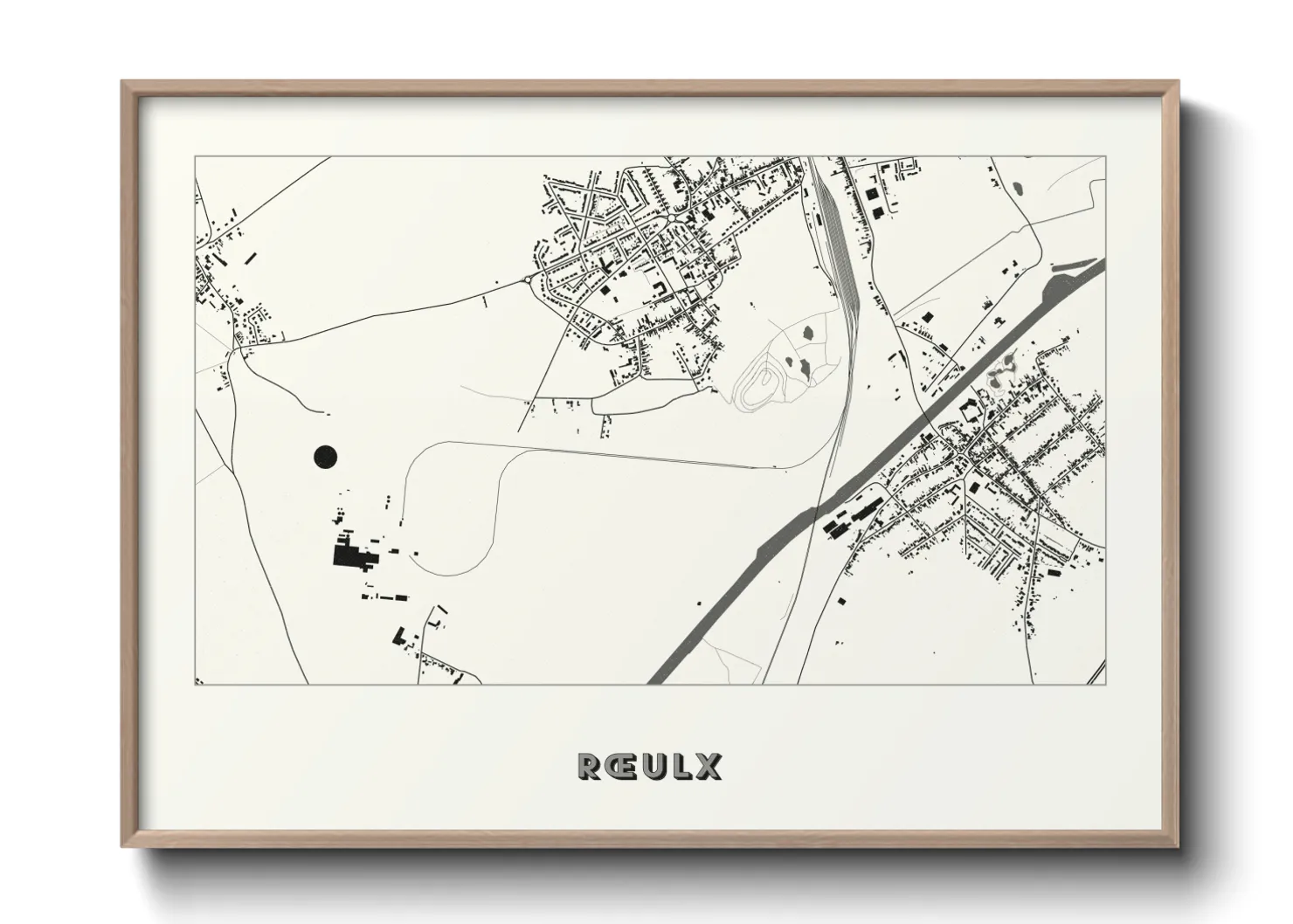 Une affiche de carte sur Rœulx