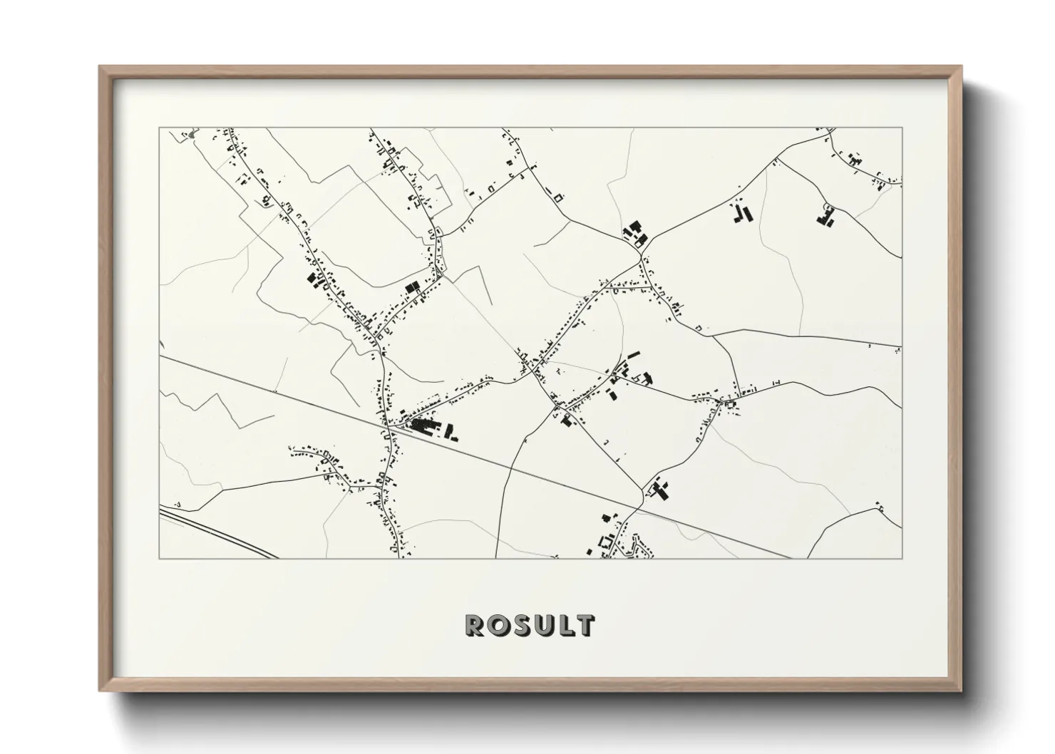 Une affiche de carte sur Rosult