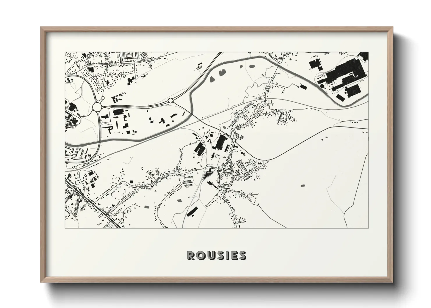 Une affiche de carte sur Rousies