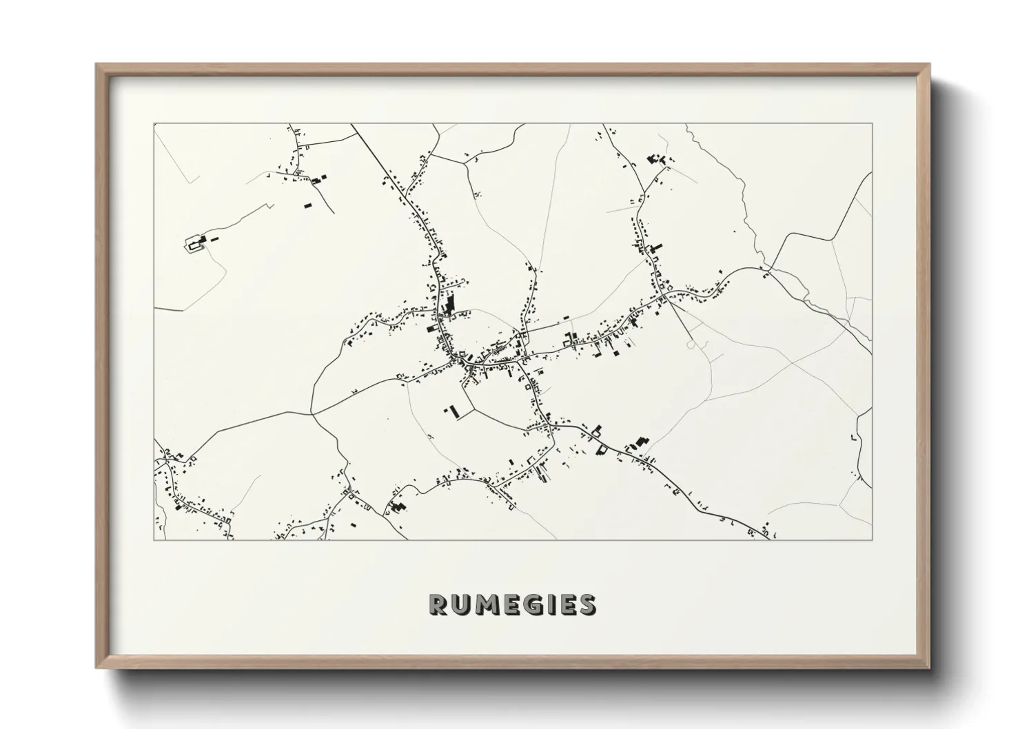 Une affiche de carte sur Rumegies