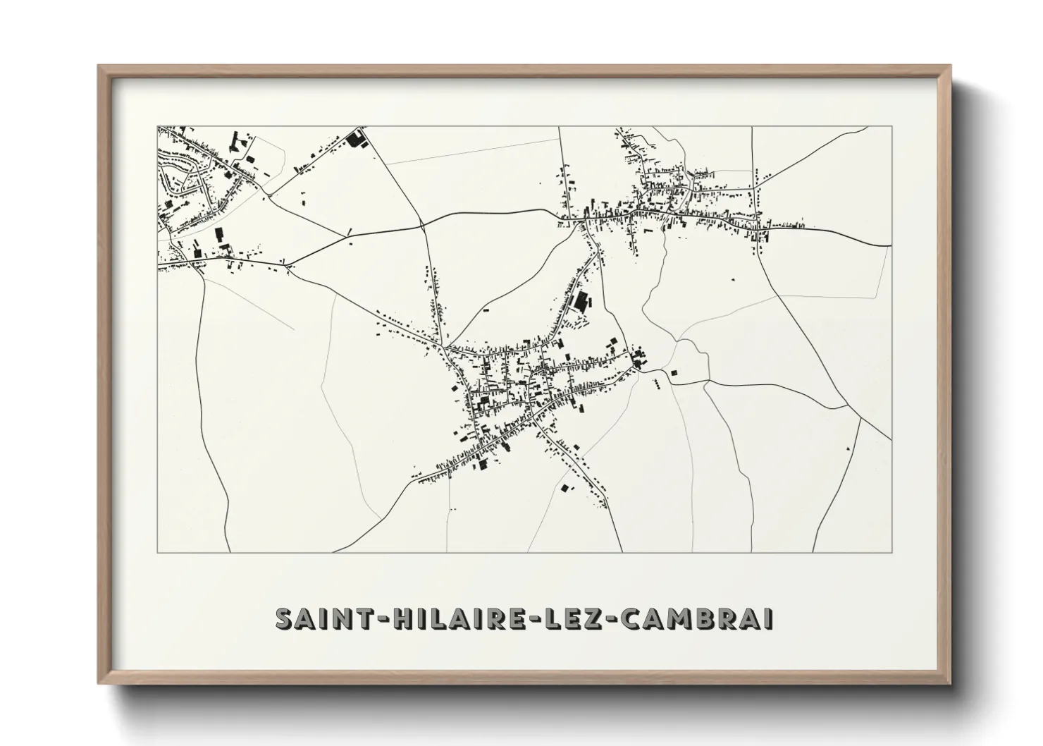 Une affiche de carte sur Saint-Hilaire-lez-Cambrai