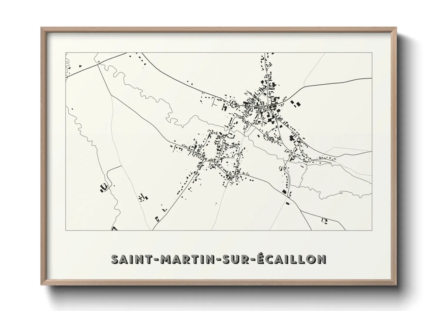 Une affiche de carte sur Saint-Martin-sur-Écaillon