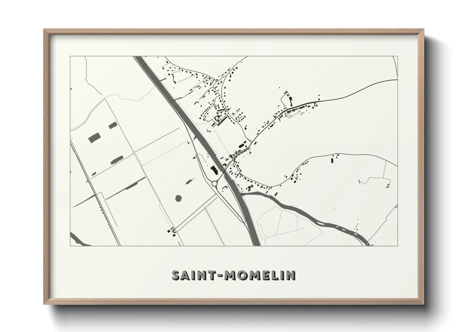 Une affiche de carte sur Saint-Momelin
